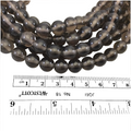 10mm Natural Smoky Gray Quartz Smooth Glossy Round/Ball Shaped Beads With 2mm Holes - 7.5" Strand (Approx. 12 Beads) - LARGE HOLE BEADS