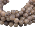 10mm Smokey Brown Lightweight Glossy Acrylic Smooth Finish Round/Rondelle Shaped Beads with 2.5mm Holes - 16" Strand (Approx. 43 Beads)