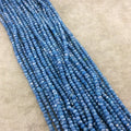 Holiday Special! 2-3mm x 2-3mm Faceted Mystic Blue Dyed Natural Quartz Rondelle Beads - 13" Strand (~ 130 Beads)