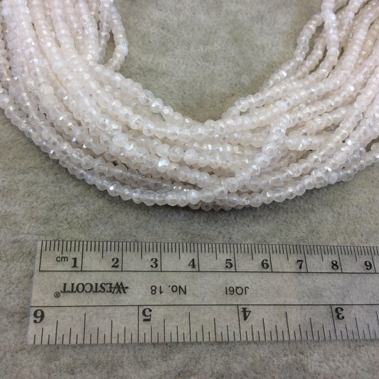 Holiday Special! 3-4mm x 3-4mm Faceted Mystic Crystal Dyed Natural Quartz Rondelle Beads - Sold per 13" Strand (Approx. 100 Beads)