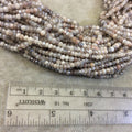 2mm Faceted Mystic Mixed Moonstone Rondelle Beads
