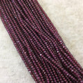 Holiday Special! 2-3mm x 2-3mm Faceted Natural Red Garnet Rondelle Shaped Beads - 13" Strand (~ 135 Beads)