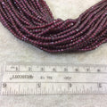 Holiday Special! 2-3mm x 2-3mm Faceted Natural Red Garnet Rondelle Shaped Beads - 13" Strand (~ 135 Beads)