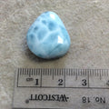 Natural Larimar Freeform Triangle Shaped Flat Back Cabochon - Measuring 18.5mm x 21mm, 8.5mm Dome Height - Natural High Quality Gemstone