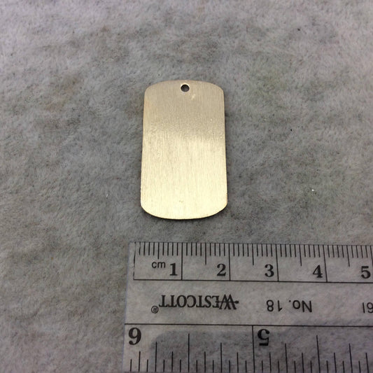 19mm x 35mm Gold, Silver Gunmetal Brushed Finish Blank Rectangle Shaped Plated Copper Components - Packs of 10 Pieces - (172)