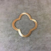 58mm Gold Brushed Finish Thick Open Quatrefoil Shaped Plated Copper Components - Sold in Pre-Counted Bulk Packs of 10 Pieces - (051-GD)