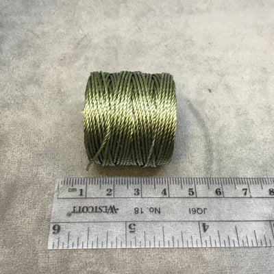 FULL SPOOL - Beadsmith S-Lon 400 Olive Green Nylon Macrame/Jewelry Cord - Measuring 0.9mm Thick - 35 Yards (105 Feet) - (SL400-OL)