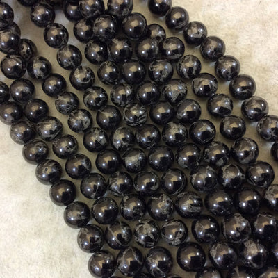 High Quality Light Weight Faux/Engineered Pyrite Round/Ball Shaped Beads - Measuring 8mm, - ~ 52 Beads per 16" Strand - Sold Per Strand