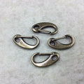 1 1/4" Long Bronze Plated Clip Style Lobster Claw Shaped Copper Clasp Components - Measuring 15mm x 30mm  - Sold Individually