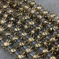 Gold Finish Turtle Shape Plated Pewter Beads - 8" Strand (Approx. 18 Beads) - 6mm x 12mm - 6mm Hole Size