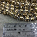 Gold Finish Turtle Shape Plated Pewter Beads - 8" Strand (Approx. 18 Beads) - 6mm x 12mm - 6mm Hole Size