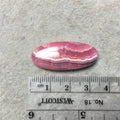 OOAK AAA Rhodochrosite Oblong Oval Shaped Flat Back Cabochon "5" - Measuring 15mm x 34mm, 5mm Dome Height - Natural High Quality Gemstone