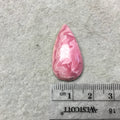 OOAK AAA Rhodochrosite Pear/Teardrop Shaped Flat Back Cabochon "20" - Measuring 16mm x 29mm, 7mm Dome Height - Natural High Quality Gemstone