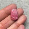 OOAK AAA Rhodochrosite Freeform Rect. Shaped Flat Back Cabochon "46" - Measuring 14m x 20mm, 5mm Dome Height - Natural High Quality Gemstone