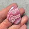 OOAK AAA Rhodochrosite Freeform Shaped Flat Back Cabochon "45" - Measuring 30m x 41mm, 4mm Dome Height - Natural High Quality Gemstone