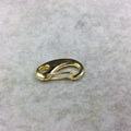 1 1/4" Long Gold Plated Clip Style Lobster Claw Shaped Copper Clasp Components - Measuring 15mm x 30mm  - Sold Individually