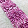 2mm x 2.5mm Faceted Mystic Pink Ombre/Gradient Dyed Natural Quartz Rondelle Beads - Sold by the 13" Strand (Approx. 150 Beads)