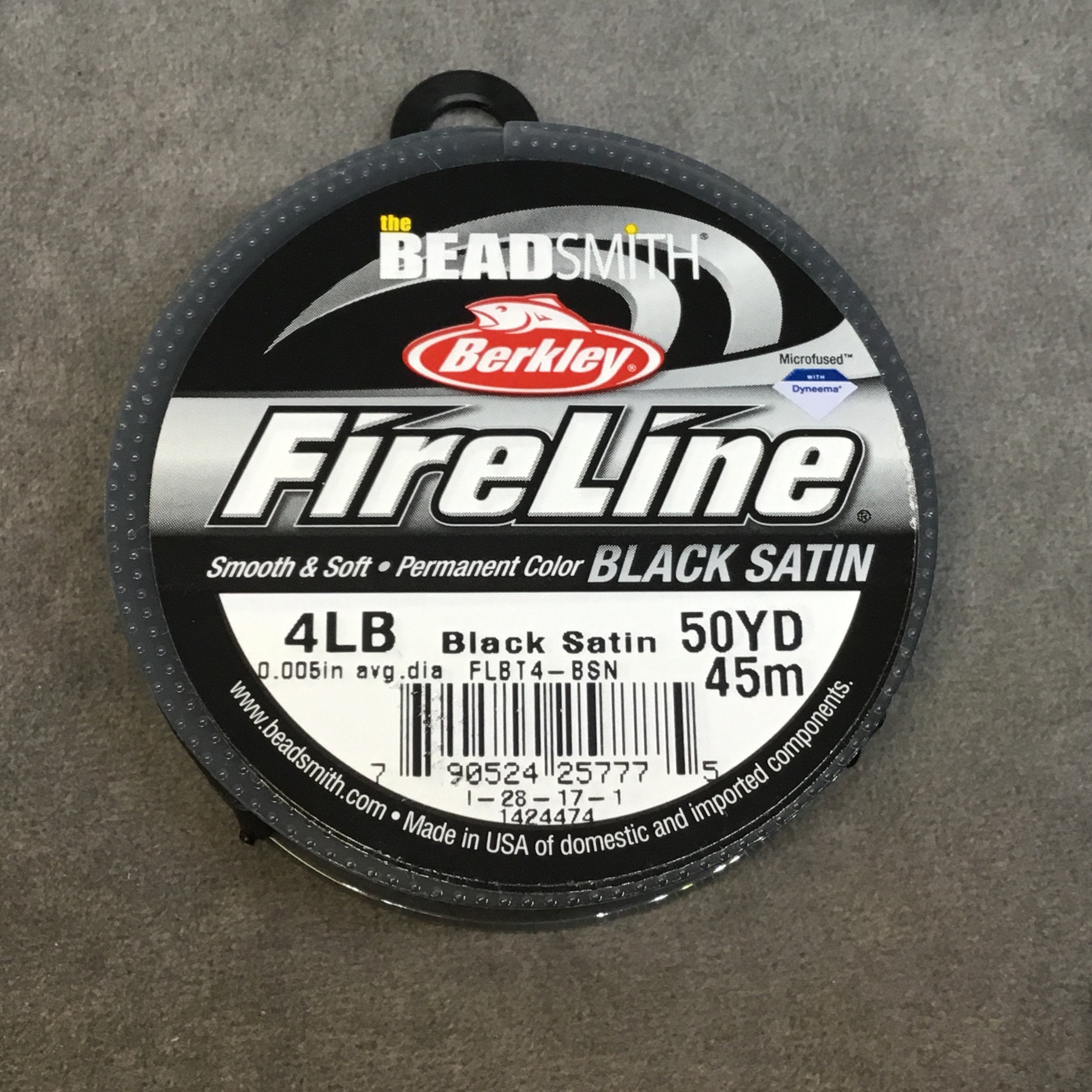 50 Yard Spool of 4lb. Black Satin Colored Fireline® Braided