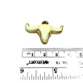 1.5" Gold Plated Light Yellow Acrylic Steer Skull Pendant - Measuring 36mm x 25mm Approx. - Available in 10 Colors, See Related Items Link