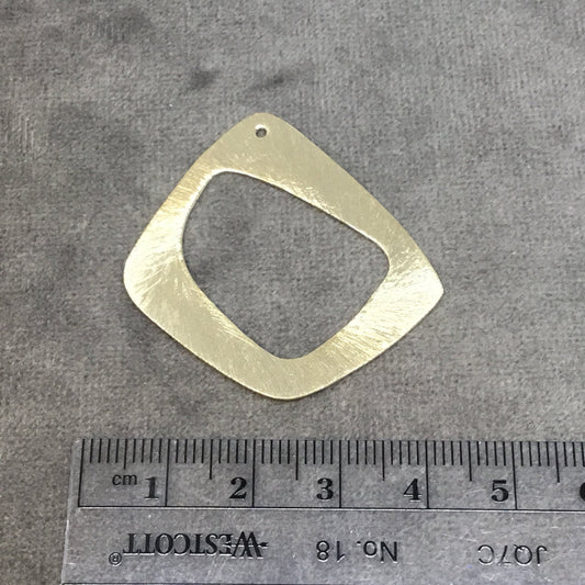 40mm x 40mm Gold Brushed Finish Thick Open Freeform Shaped Plated Copper Components - Sold in Pre-Counted Bulk Packs of 10 Pieces - (455-GD)