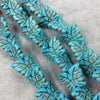 12mm x 15mm Dyed Turquoise/Brown Howlite Butterfly Shaped Beads - Sold by 15.25" Strands (Approx. 39 Beads) - Quality Gemstone