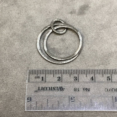 Gunmetal Plated Copper Open Triple Circular Hoop Shaped Pendant Components - Measuring 12mm, 27mm, 30mm - Sold in Packs of 10 (279-GM)