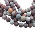 10mm Matte Natural Owyhee Jasper Round/Ball Shaped Beads with 1mm Holes - Sold by 15.25" Strands (Approx. 38 Beads) - Quality Gemstone