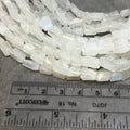 Rainbow Moonstone Faceted Freeform Nugget Beads - 8mm