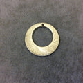 21mm Gold Brushed Finish Thick Open Olive Circle Shaped Plated Copper Components - Sold in Pre-Counted Bulk Packs of 10 Pieces - (020-GD)