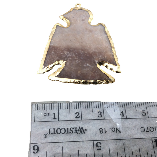 1.5-2" Gold Finish Eagle Shape Electroplated Mixed Jasper Pendant EJ002S - ~ 40mm-50mm Long - Sold Individually, Randomly Chosen