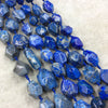 Natural Lapis Lazuli Faceted Freeform Nugget Beads - Sold by 15.5" Strands (~20 Beads per Strand) - Measuring 12-18mm x 15-25mm, Approx.