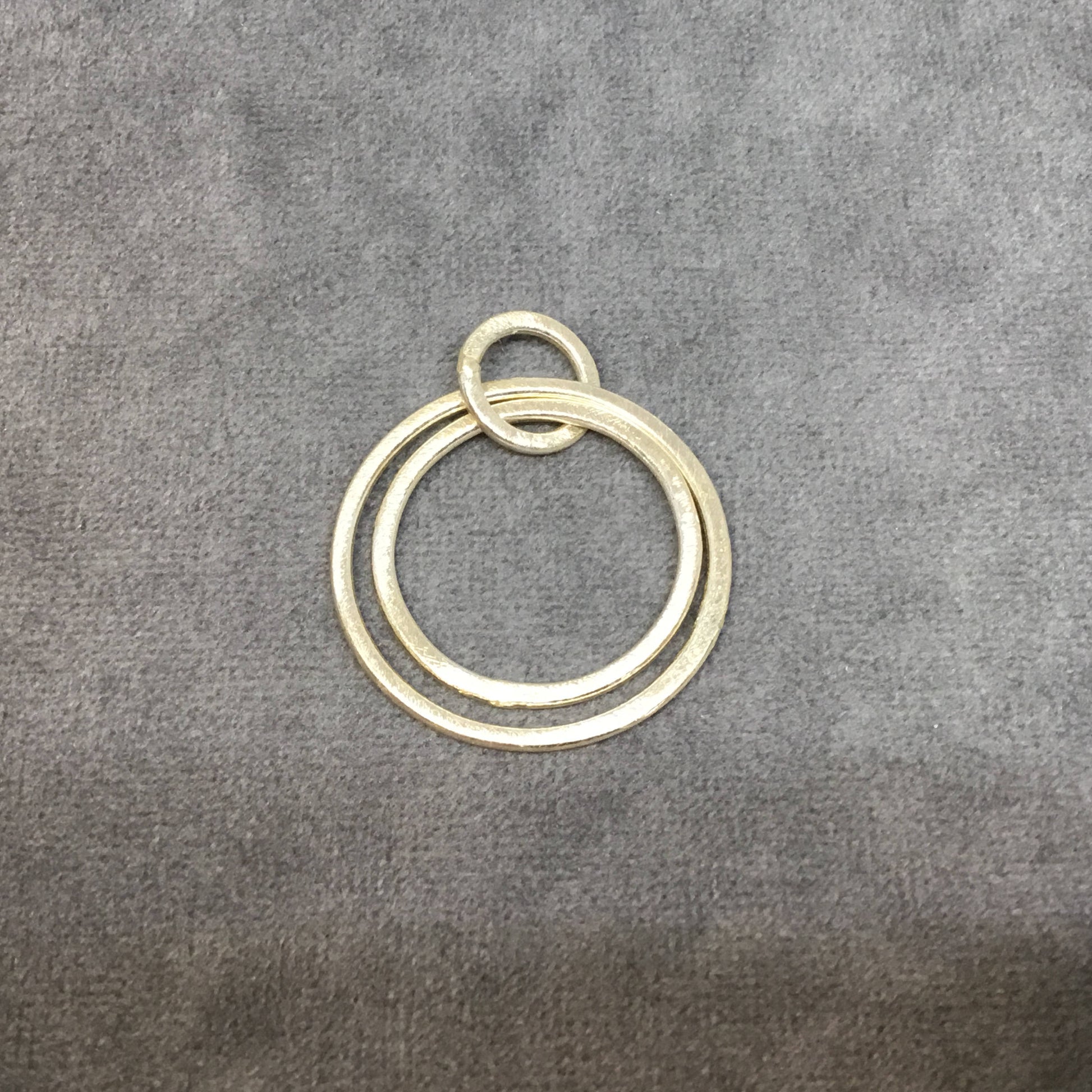 Gold Plated Copper Open Triple Circular Hoop Shaped Pendant Components - Measuring 12mm, 27mm, 30mm - Sold in Packs of 10 (279-GD)