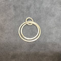 Gold Plated Copper Open Triple Circular Hoop Shaped Pendant Components - Measuring 12mm, 27mm, 30mm - Sold in Packs of 10 (279-GD)