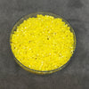 Size 11/0 Glossy Finish Opaque Yellow AB Genuine Miyuki Delica Glass Seed Beads - Sold by 7.2 Gram Tubes (Approx. 1300 Beads per 2" Tube)