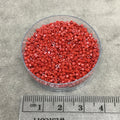 Size 11/0 Glossy Finish Dyed Cranberry Red Genuine Miyuki Delica Glass Seed Beads - Sold by 7.2 Gram Tubes (Approx. 1300 Beads per 2" Tube)