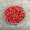 Size 11/0 Glossy Finish Dyed Cranberry Red Genuine Miyuki Delica Glass Seed Beads - Sold by 7.2 Gram Tubes (Approx. 1300 Beads per 2" Tube)
