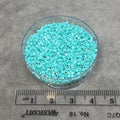 Size 11/0 Glossy Opaque Turquoise AB Genuine Miyuki Delica Glass Seed Beads - Sold by 7.2 Gram Tubes (Approx. 1300 Beads per 2" Tube)