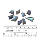Labradorite Bezel | Medium Gunmetal Finish Freeform Shaped Plated Copper Pendant Component- ~ 10-13mm x 13-20mm -Sold Individually at Random