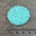 Size 11/0 Matte Finish Opaque Sea Opal AB Genuine Miyuki Delica Glass Seed Beads - Sold by 7.2 Gram Tubes (Approx. 1300 Beads per 2" Tube)