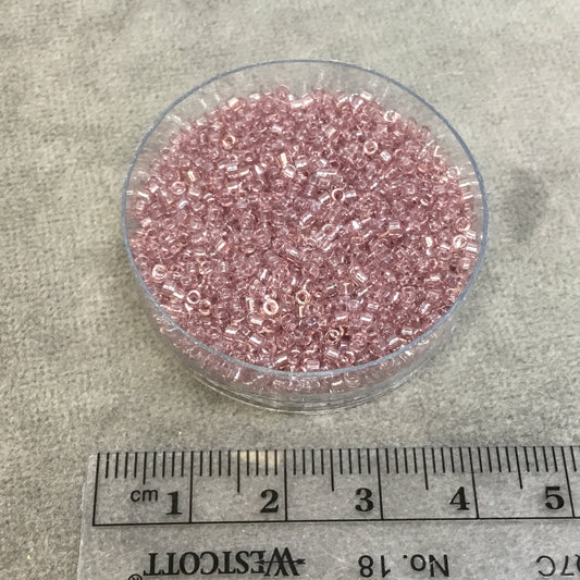 Size 11/0 Glossy Trans. Smoky Amethyst Luster Genuine Miyuki Delica Glass Seed Beads - Sold by 7.2 Gram Tubes (Approx. 1300 Beads/2" Tube)