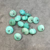 Gunmetal Plated Natural Amazonite Facted Rondelle Shaped Loop Connector - Measuring 11-13mm, Approx. - Sold Individually, Randomly