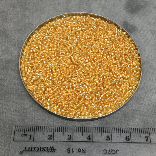 Size 11/0 Glossy Finish Silver-Lined Dark Gold Color Miyuki Glass Seed Beads - Sold by 23 Gram Tubes (~ 2500 Beads / Tube) - (11-94)