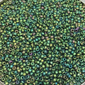Size 11/0 Matte Finish Metallic Green-Blue Iris  Miyuki Glass Seed Beads - Sold by 23 Gram Tubes (~ 2500 Beads / Tube) - (11-92020)