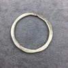 28mm Gold Brushed Finish Open Hammered Circle/Ring/Hoop Shaped Plated Copper Components - Sold in Packs of 10 Pieces - (485-GD)