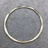49mm Gold Brushed Finish Open Hammered Circle/Ring/Hoop Shaped Plated Copper Components - Sold in Packs of 10 Pieces - (487-GD)