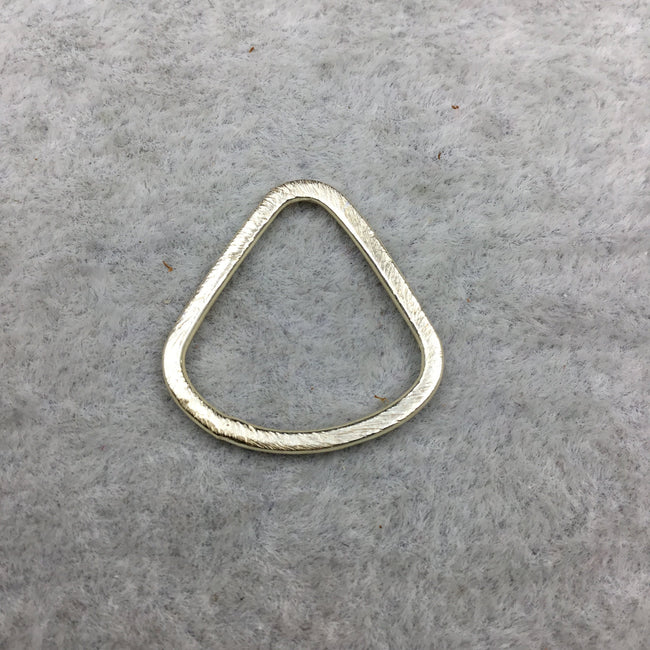 21mm x 22mm Gold Brushed Finish Open Wide Bottomed Teardrop Shaped Plated Copper Components - Sold in Packs of 10 Pieces - (502-GD)