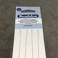 Beadalon Brand Fine 2.5" Collapsible Eye Beading Needles - Pack of Four (4) Flexible Needles, Measuring 64mm Long