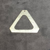 42mm x 37mm Gold Brushed Finish Thick Triangle Shaped Plated Copper Components - Sold in Pre-Counted Bulk Packs of 10 Pieces - (223-GD)