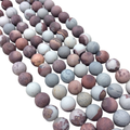 10mm Matte Natural Owyhee Jasper Round/Ball Shaped Beads with 1mm Holes - Sold by 15.25" Strands (Approx. 38 Beads) - Quality Gemstone