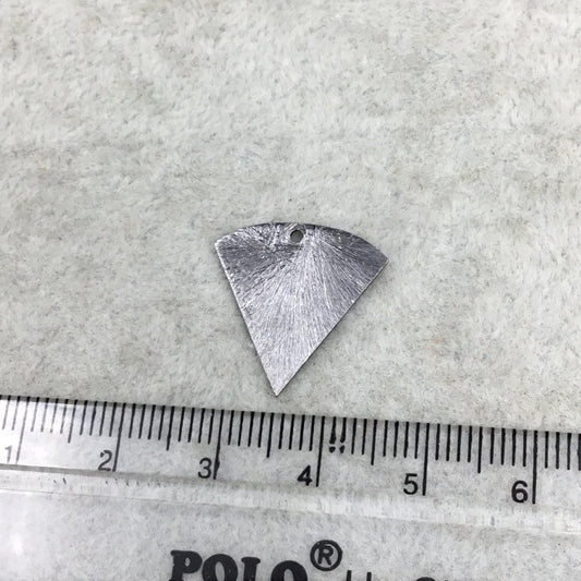 18mm x 18mm Gunmetal Brushed Finish Blank Inverted Triangle Shaped Plated Copper Components - Sold in Pre-Counted Packs of 10 Pieces